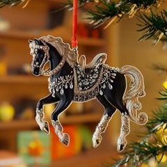 独立駅起爆Ebony Horse Majesty 2dアクリル平面装飾黒檀木駿馬新