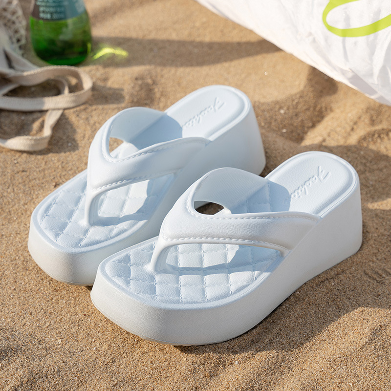 Flip flops para mujeres de verano en el hogar con suela gruesa antideslizante no olor a los pies para usar al aire libre para aumentar la altura de la pareja sandallas para hombres