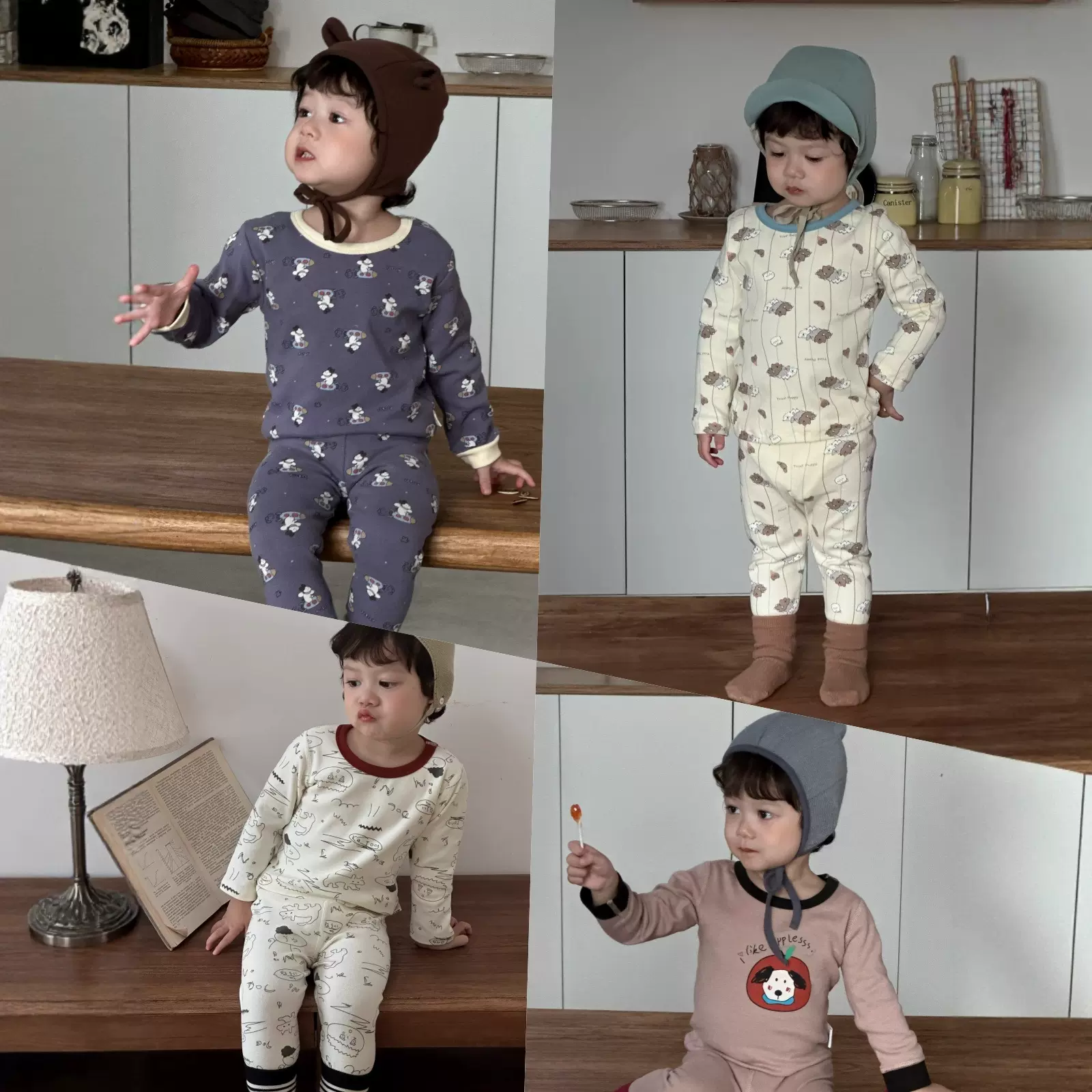 2025秋冬纯棉卡通无骨家居服小宝宝衣服280g羊毛拉架男童睡衣套装