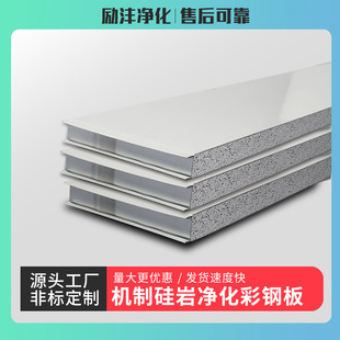 Silicon rock color steel plate exterior wall rock wool board composite sandwich Purification Board fire insulation foam board lightweight partition board