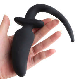 硅胶后庭肛塞肛栓肛门塞成人情趣用品肛塞后庭拉珠抽插狗尾巴批发