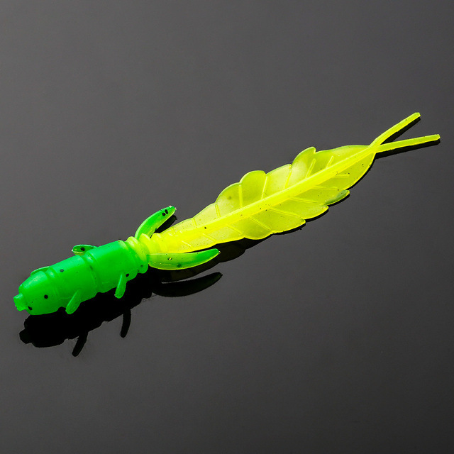 Luya cebo suave miniatura de dos colores aguja cola 5 piezas 75mm/1,3G falso cebo raíz pesca bajo mandarín fábrica de pescado al por mayor