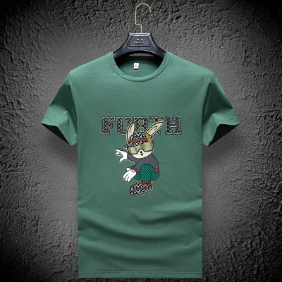 T-shirt à manches courtes haut de gamme en Lyocell Tencel pour hommes, marque de mode européenne, T-shirt à manches courtes ajusté et absorbant la transpiration pour l'été_voghion.com