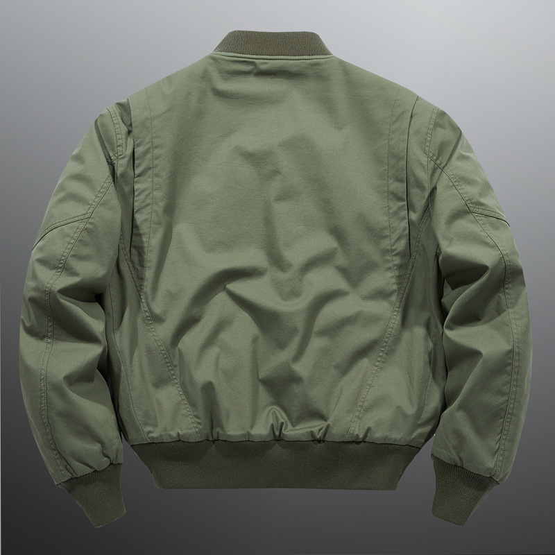 Men's Clothing Thick cotton bomber jacket men's autumn and winter loose large size men's baseball jacket casual cotton clothing_viptrois.com