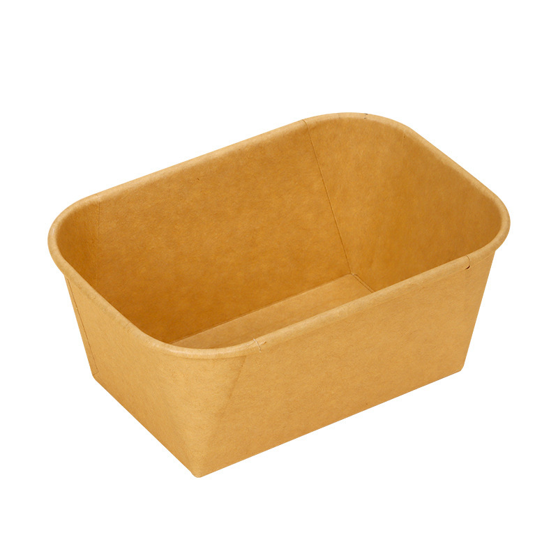 使い捨て弁当箱クラフト紙四角い包装箱果物ファーストフード弁当箱軽食ピクニック弁当箱サラダ箱|undefined