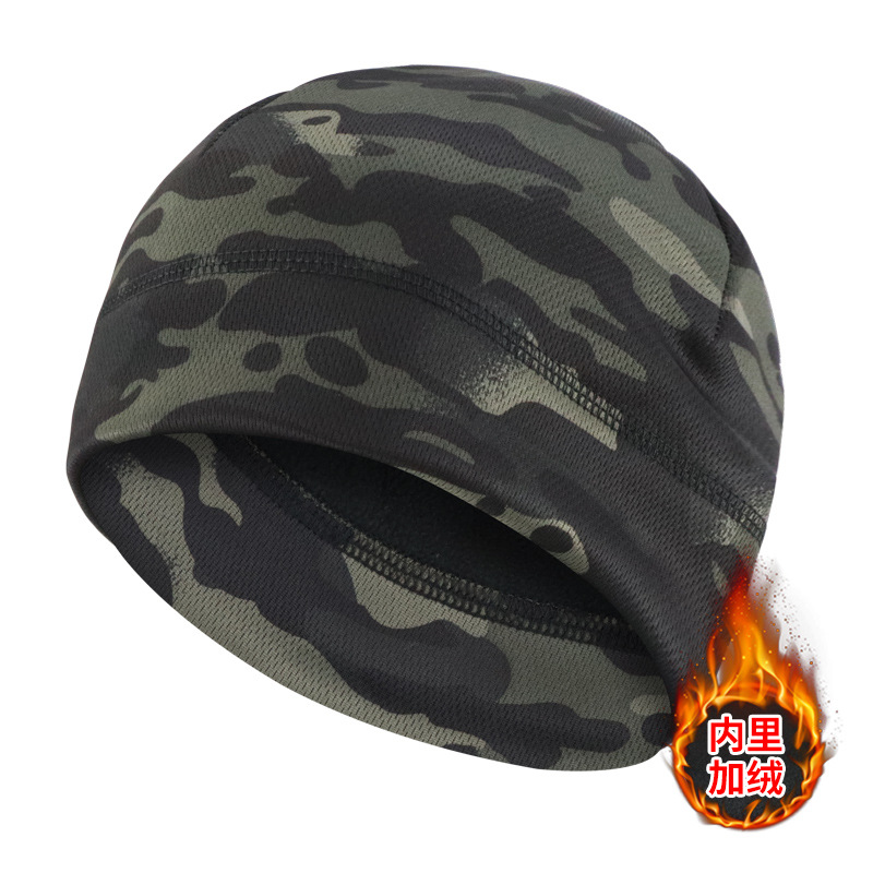 Sombrero cálido de invierno, capucha gruesa, ciclismo al aire libre, máscara a prueba de viento, camuflaje, sombrero a prueba de frío para hombre, casco, forro polar, calor