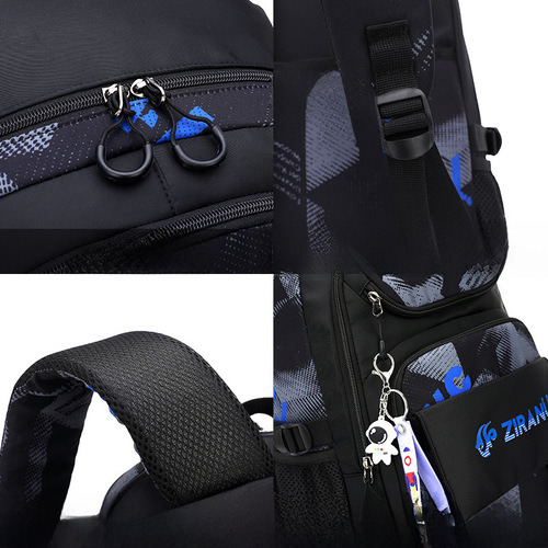 Natural Fish New Model Pull-Along School Bag for Middle and Primary School Students (Grades 2-6), Large Capacity Cross-Border Dual-Use School Bag, Wholesale