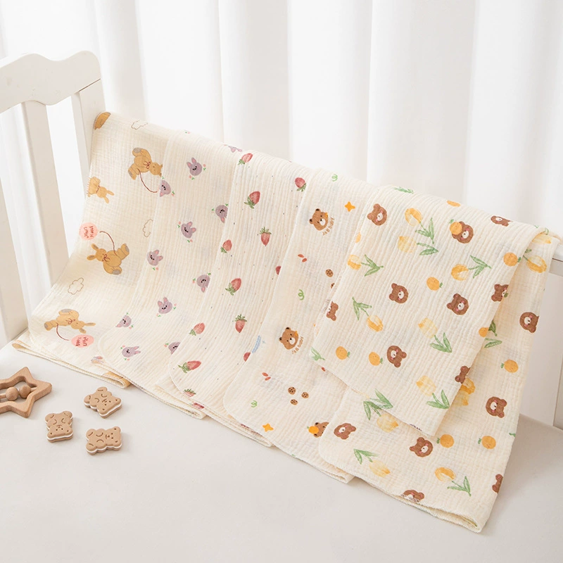 Новорожденная сумка однотонная хлопчатобумажная двухслойная морщинистая ткань