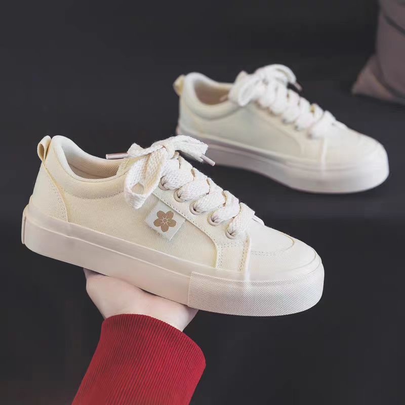 primavera explosión calzado de lona super caliente zapatos de mujer 2024 nuevo con falda casual zapatos blancos zapatos de skate zapatos de tela