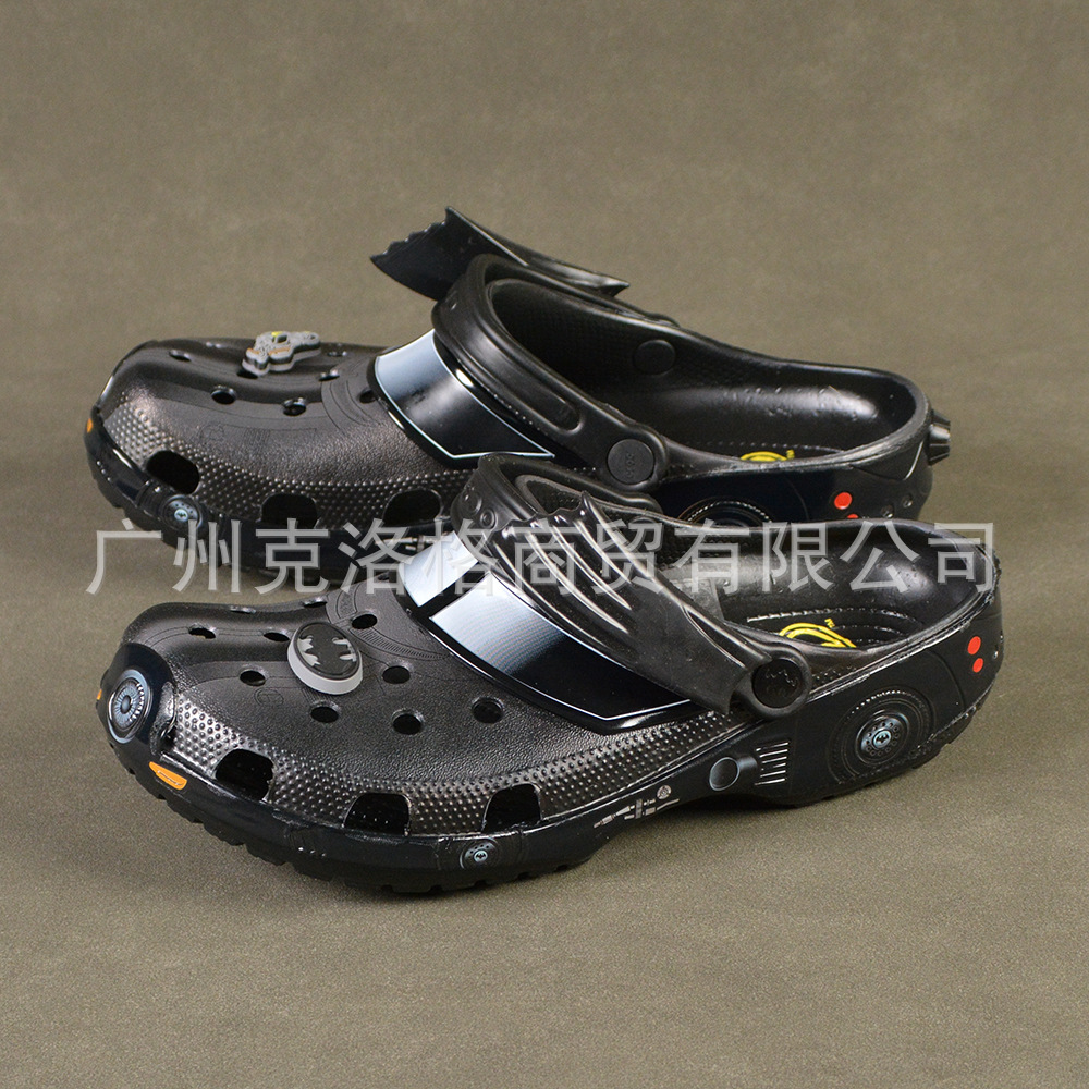 Batman, zapatos de agujero para padres e hijos, bolsas de cabeza transpirables al aire libre, zapatillas frías para hombres y mujeres, zapatos de playa