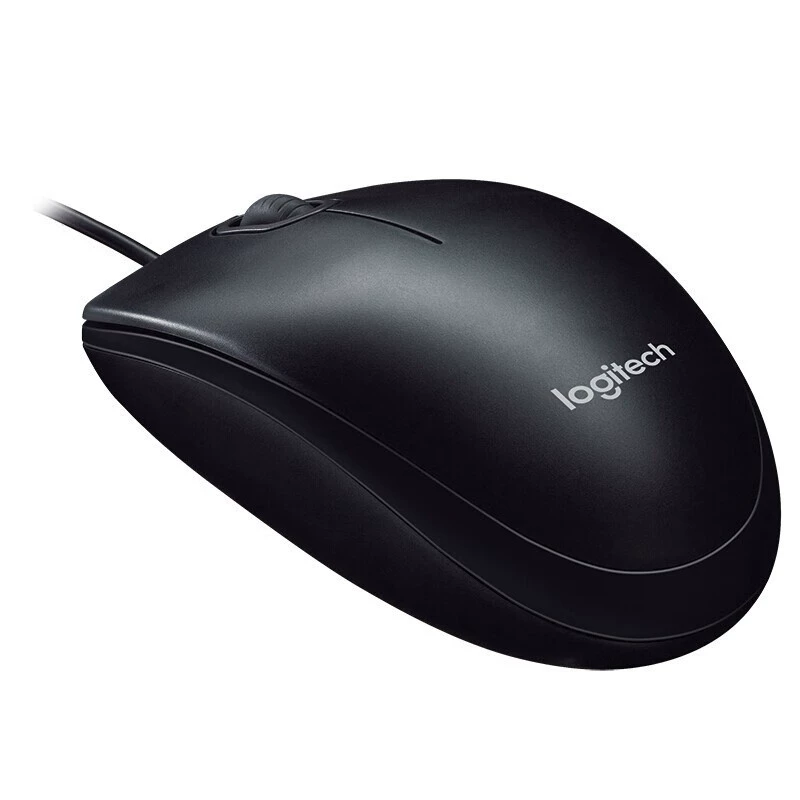 Проводная мышь Logitech B100 USB для дома, офиса, игр, ноутбука, универсальная мышь