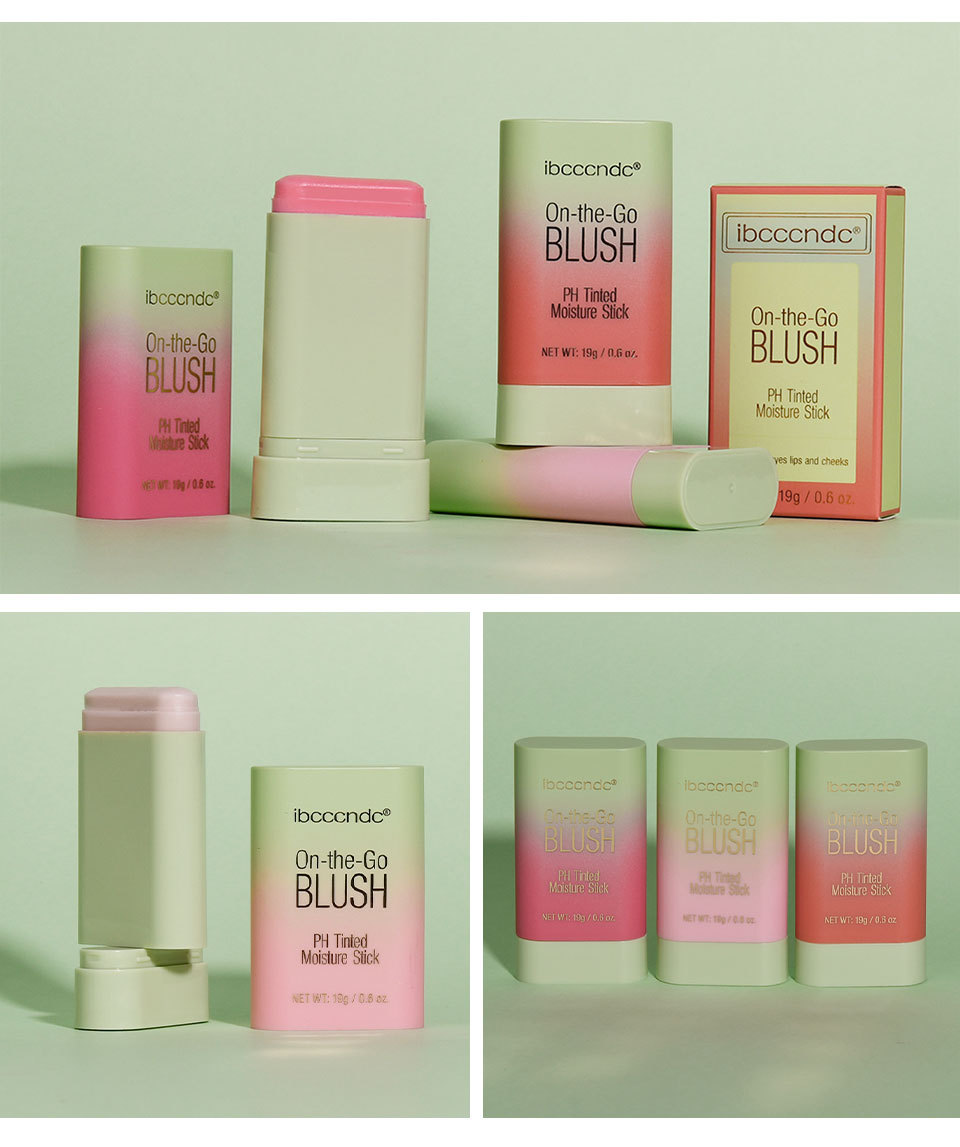 ibcccndc Color-changing Rotating Blush Cream Contouring Blush Cream Natural Nude Makeup Matte Blush Stick undefined
