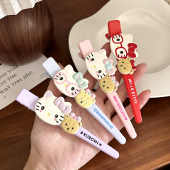 卡通眼镜Kitty小伙伴大号洗脸夹可爱少女心刘海侧边夹鸭嘴夹发饰