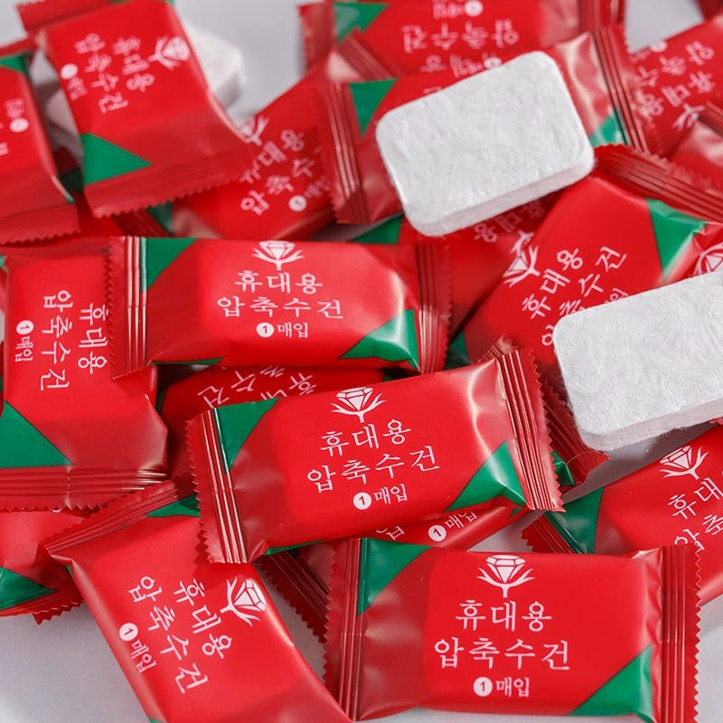 Компрессионное полотенце оптом Дорожное полотенце Утолщенное портативное одноразовое полотенце для лица Средство для снятия макияжа Очищающее средство для лица Маленькое квадратное полотенце