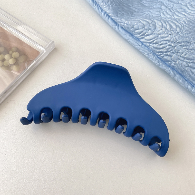 Milk Brown horquilla grande hacia atrás cabeza clip de pelo tocado de las mujeres principios de primavera de alto grado updo tiburón horquilla