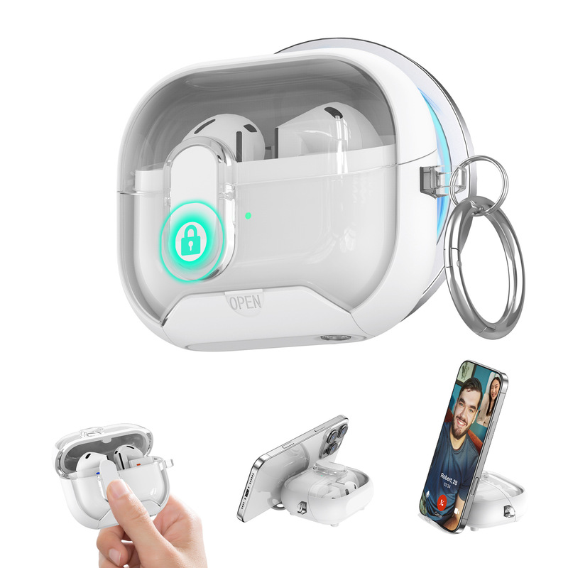 Magnetic Bracket Buds3 Protective Shell for Samsung Galaxy Buds 3 Pro Earphone Case Magnetic Transparent Soft