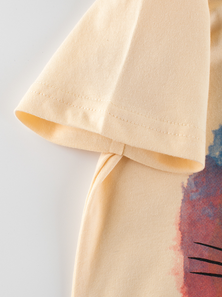 27kids ropa para niños transfronterizos ropa para bebés camiseta de manga corta de dibujos animados para niños ropa para bebés fuente de transmisión en vivo de Douyin