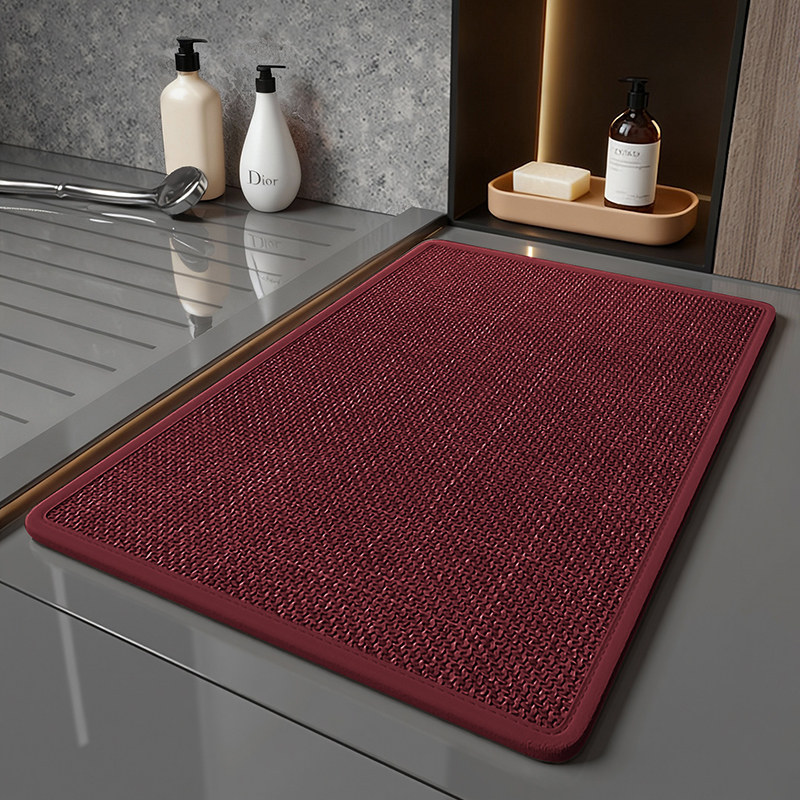 Sally hemp rubber sole - stylish woven red / 40*60cm