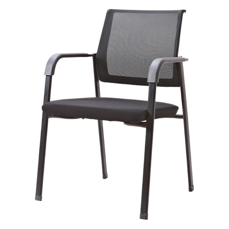 Fábrica en stock de malla transpirable Silla de personal de oficina Silla de conferencia simple apoyabrazos Silla de respaldo Silla de computadora educativa