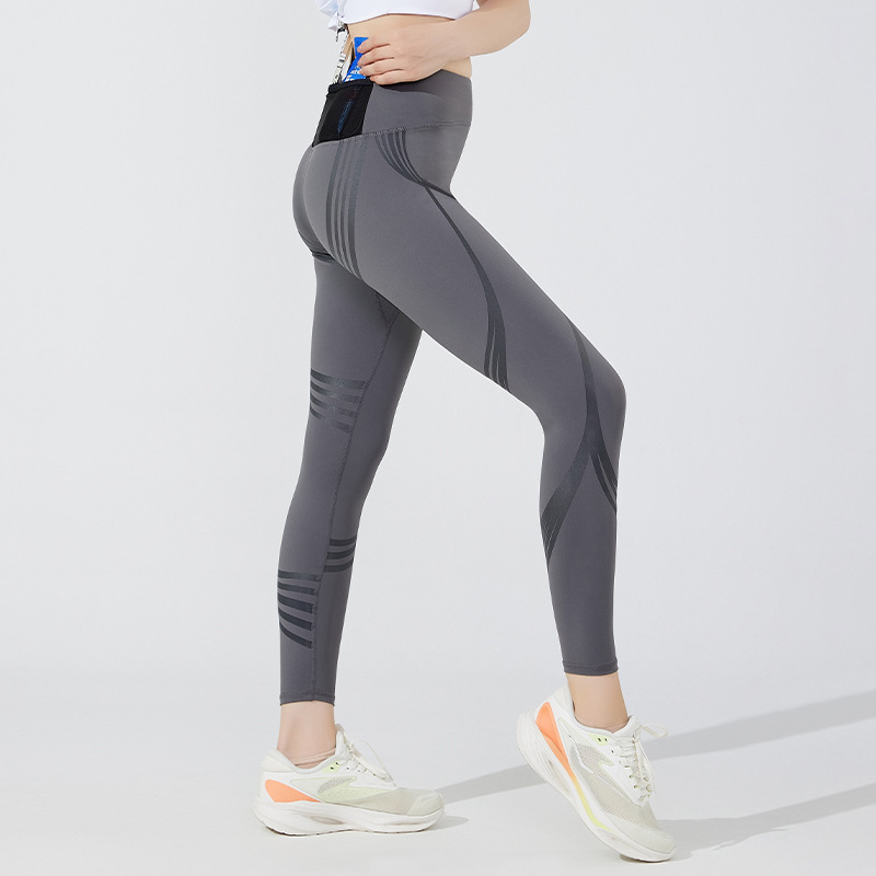 2026 pantalones de soporte de compresión de presión inteligente para hombres y mujeres pantalones de yoga de nylon ajustados deportivos para adelgazar las caderas en Europa y los Estados Unidos