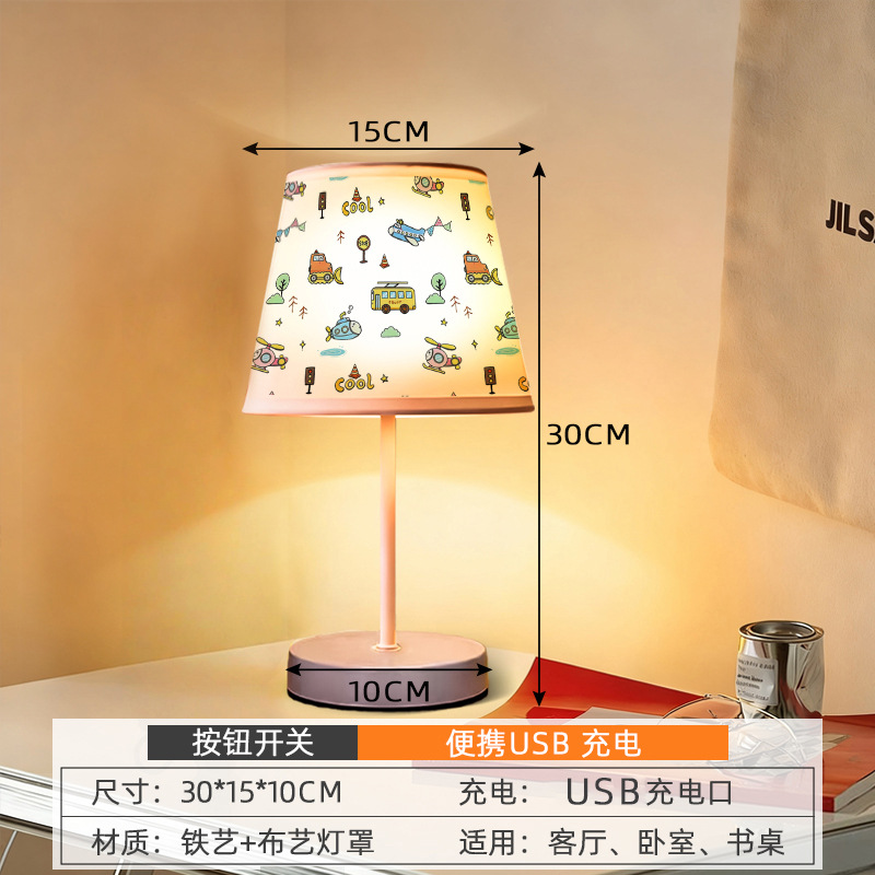 Lámparas de mesa de tela de automóviles de dibujos animados transfronterizos, luces de habitación decorativas, luces de cabecera para niños image 10