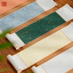 Mini Small Scroll small size Hanging Shaft Blank Hanging Paintings Brush Cooked Publicity Paper Batik Half-cooked Hand Roll