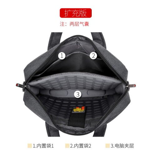 Factory cross-border shoulder computer bag 14/15/17 inch large capacity portable laptop bag business briefcase