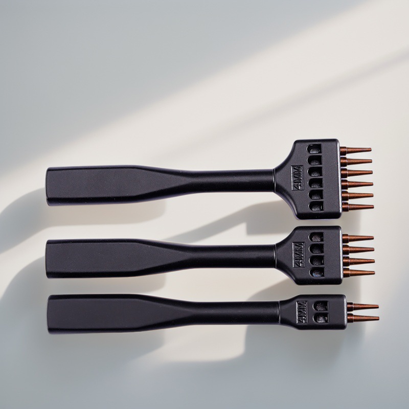 手工皮雕DIY圆孔排冲皮革皮具圆形斩间距冲孔器皮艺缝线打孔工具