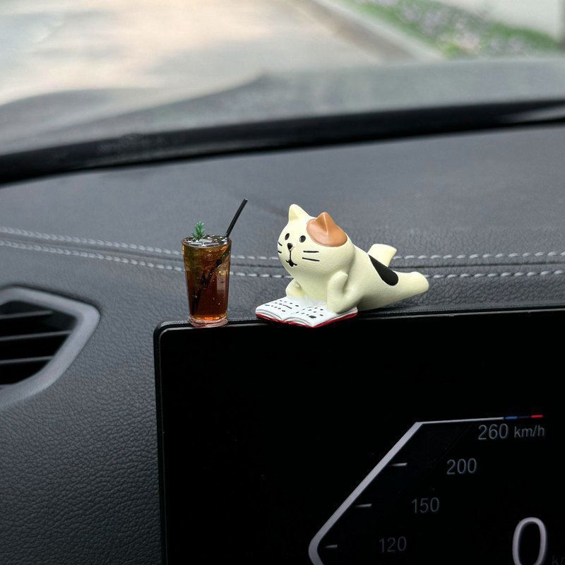 Serie "Ice Coffee" de accesorios para automóviles, consola central de automóviles 2024, nuevo automóvil de la diosa de las celebridades de Internet