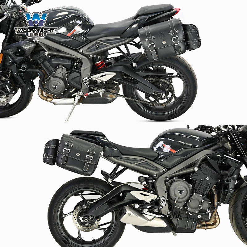 Подходит для Triumph Street Triple 765 — боковая сумка с быстросъёмом, ретро боковой кофр, модифицированная сумка для шлема