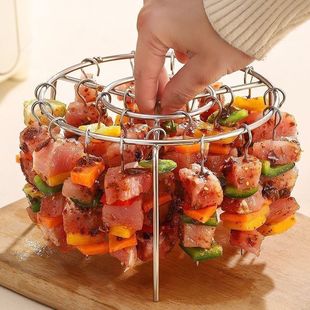 2025 Cost-Effective Air Fryer Grill Round Kitchen Outdoor Fried Skewers New Household Convenient Vertical Barbecue Rack