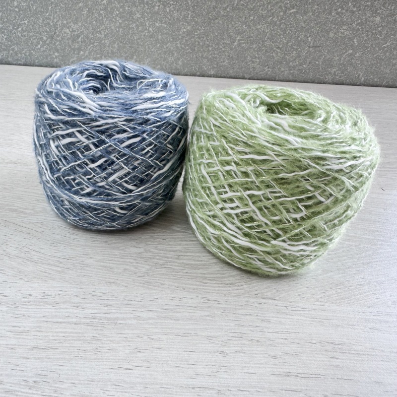 厂家供应银丝马海毛混线3股DIY手混线包包线围巾线