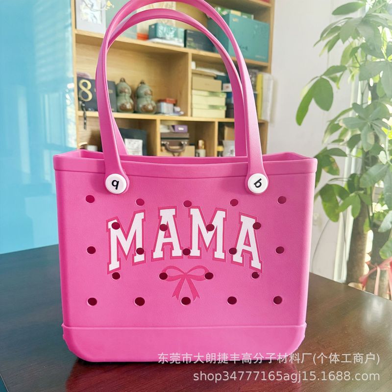 欧米の大型EVAビーチバッグ多機能収納バッグ女性用ハンドバッグDIY穴バッグ大容量スポット|undefined