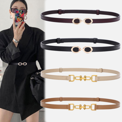 Women's Summer Decorative Suit Coat Belt Fashion Stylish Belted Dress with High-end Belt