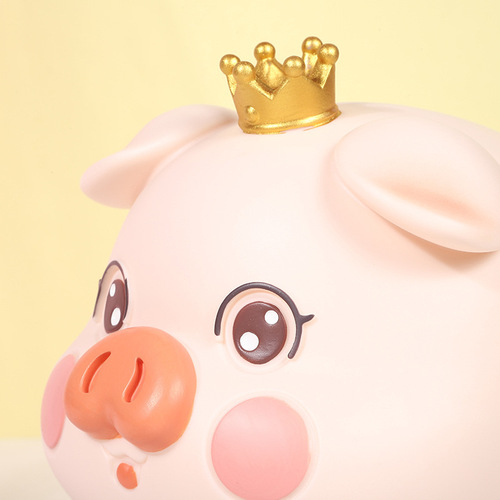 Cute Little Pig Money Bank with Creative Blinking Eyes Piggy Desk Ornament Coin Storage Bank Children's Gift