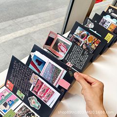 アコーディオン本diy折り畳み本黒カードアルバム機関立体本カップル記念プレゼント卒業シーズンに彼氏を送る