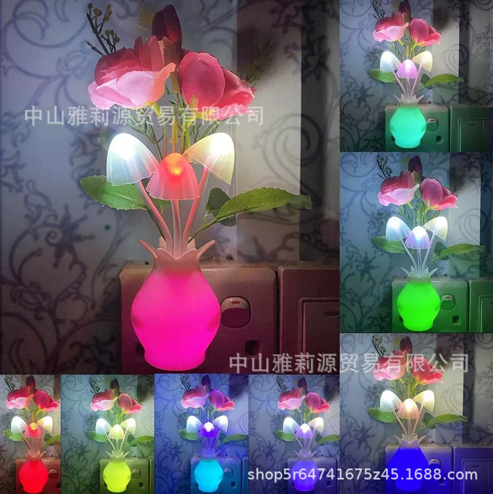 Цветной светильник-ночник с LED, витаминный свет, вилка, интеллектуальный датчик света для спальни, креативный подарок