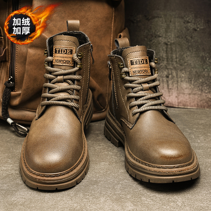 Martin boots para hombre 2025 nueva tendencia de otoño para hombre botas de herramientas de estilo británico de alta gama para hombre