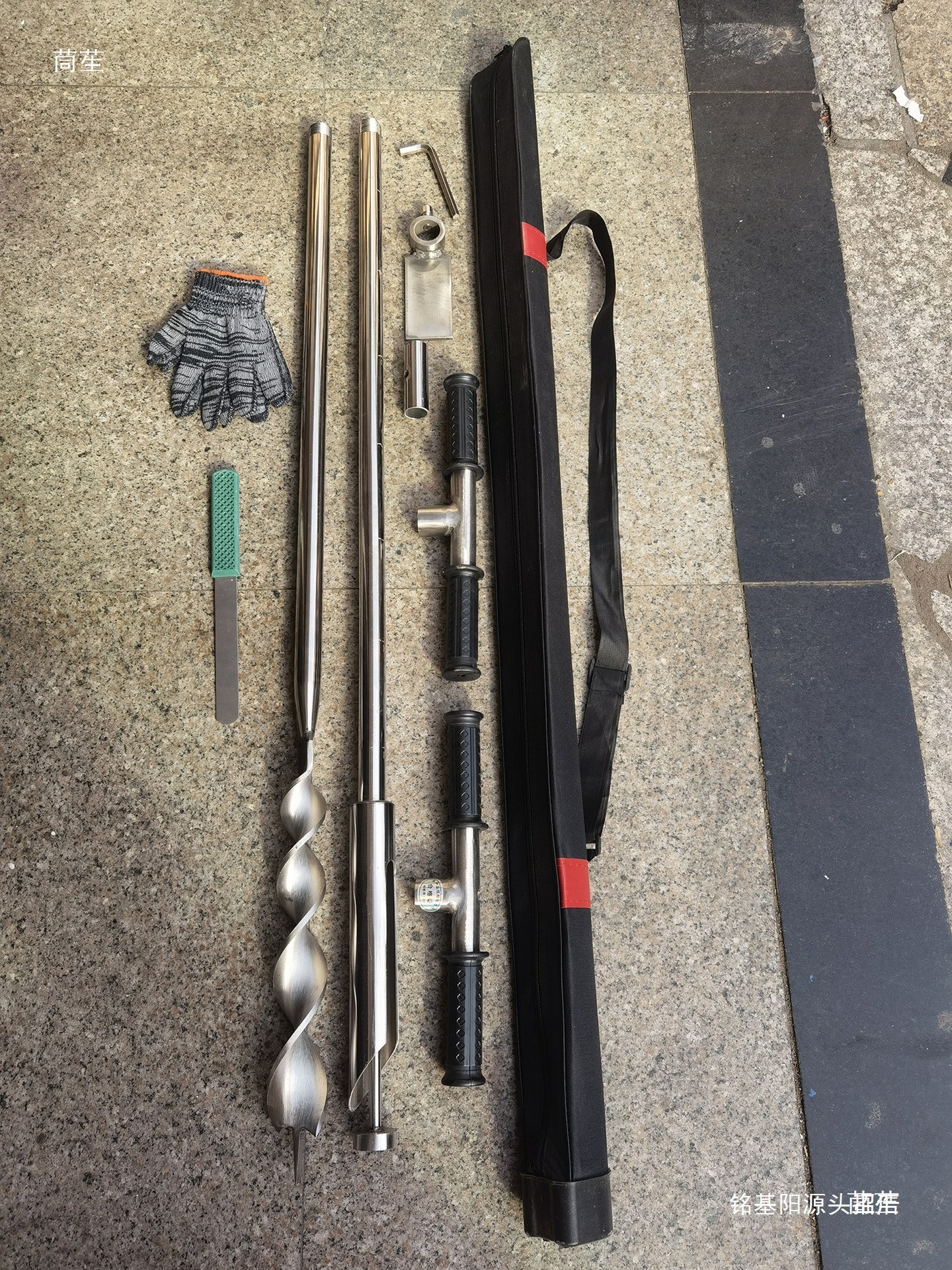 304不锈钢原状取土钻土壤取样器螺旋环刀钻根钻钻三普采样