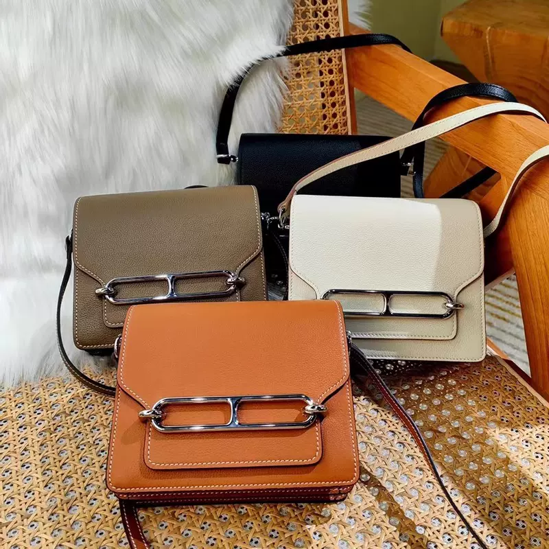 真皮猪鼻子女包优雅时尚高级感豆腐包简约百搭单肩斜挎小方包批发