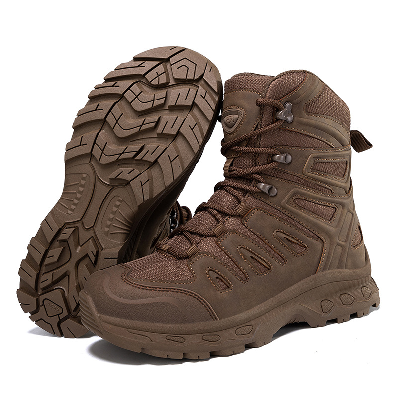 2025 botas militares transfronterizas para hombre, impermeables, antideslizantes, senderismo, transpirables, fuerzas especiales, tácticas de combate, botas para hombre, suela blanda, ligero