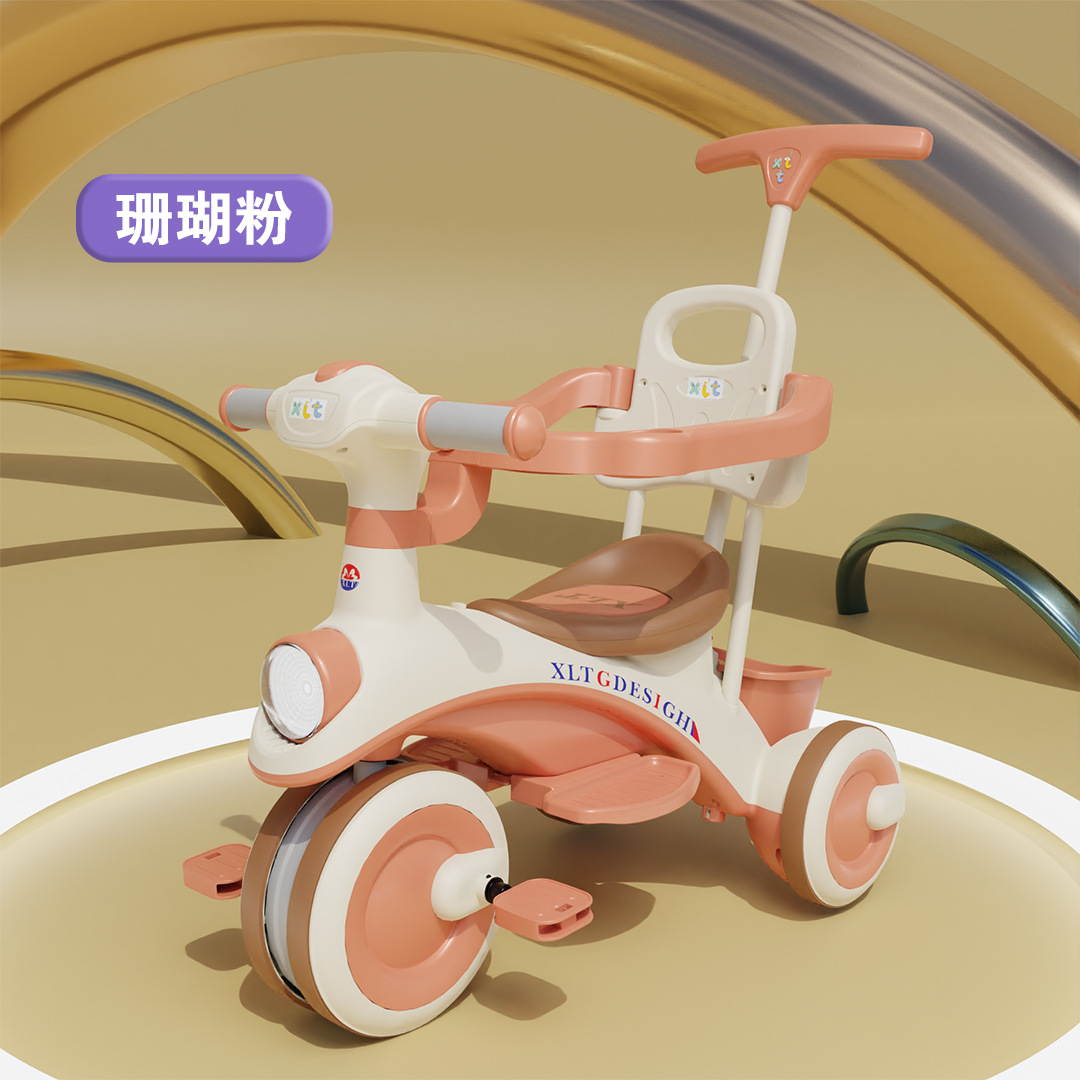 Triciclo para niños, bicicleta 1-2-3 a 6 años, bicicleta de pedales para niños, cochecito para bebés, cochecito para bebés