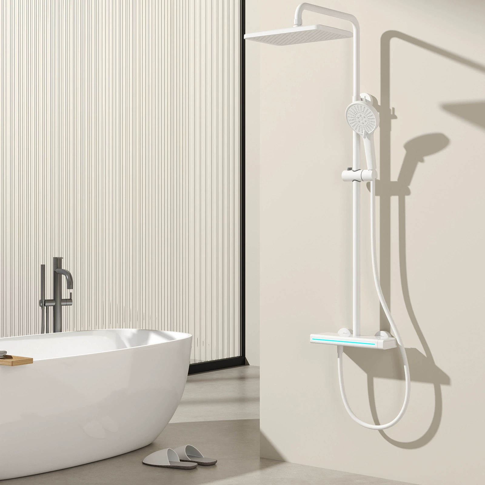 HIDEEP для ванной комнаты дома с постоянной температурой душевая комната светлый белый душ набор производителей оптовая продажа простой