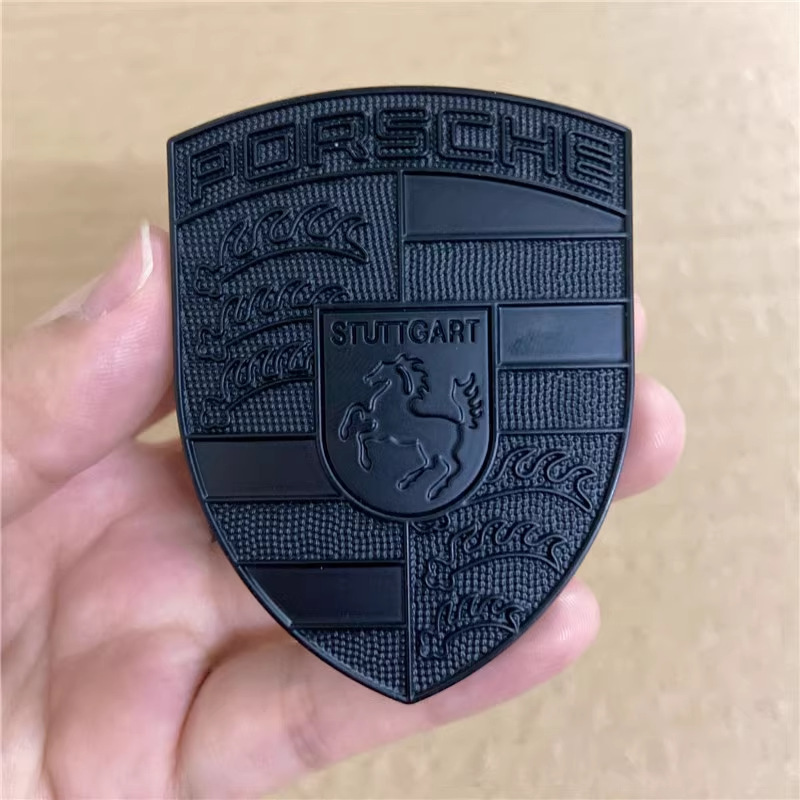 适用于保时捷前标车头标志911卡宴macan帕拉梅拉 718引擎机盖标贴|undefined