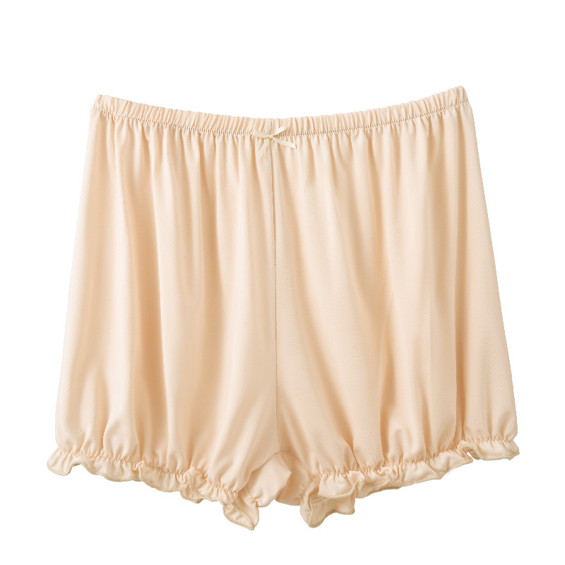 Pantalones de seguridad de linterna de seda de hielo para mujer, estilo fino de verano, pantalones de calabaza anti-desplazamiento, pantalones cortos elásticos, ropa interior de mujer