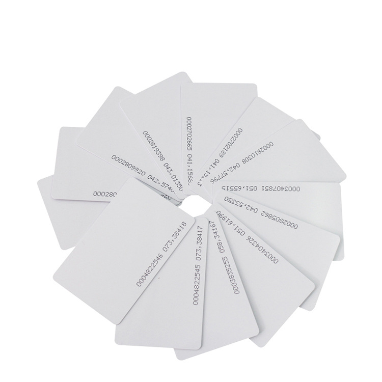 ID白卡小区门禁智能卡门禁感应卡125KHZ RFID薄卡TK4100 EM考勤卡