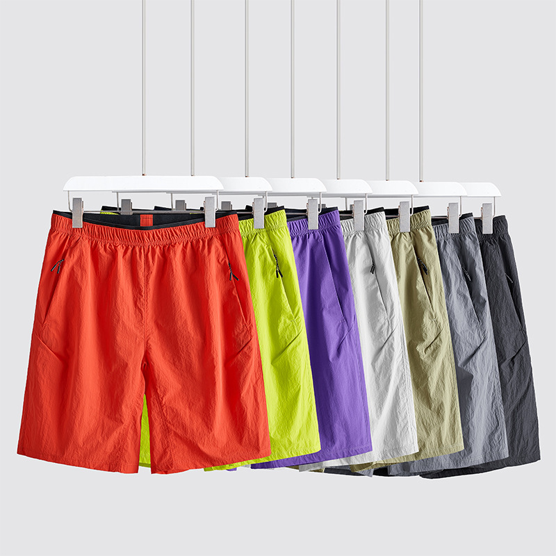 7A Antibacterial Shorts Summer New Running Shorts Men's Loose Large Size Straight Mouth Quick-Drying Shorts
