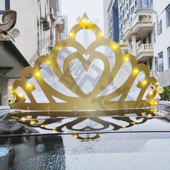 結婚式の車の装飾ルーフクラウン結婚式の装飾メインウェディングカークラウンベール紅旗h9ヘッドカー結婚式の車の大きなクラウン