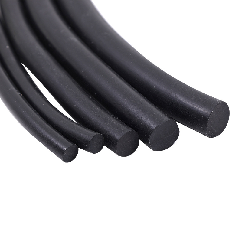 Silicone solid round strip red high-temperature resistant rubber strip sealing strip 1/2/3/4/5/6/7/8/10/12/30mm