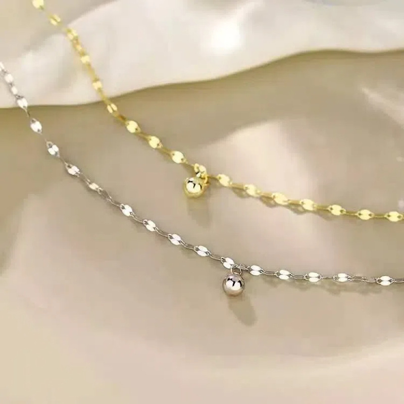 S925 plata esterlina chapado en oro de 14k simple cadena de labios tobillar nicho de diseño brillante ajustable pie accesorio